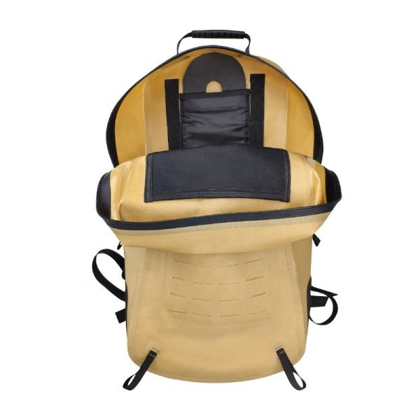 Yellow Soft Waterproof Hiking Backpack For Outdoor Swimming OEM ODM