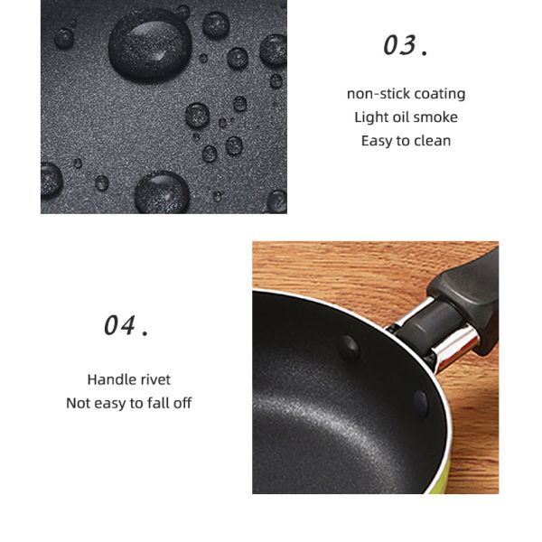 Good Quality Cookware Stainless Steel Cooking Pan Induction Cooker Mini Fry Pan Nonstick Frying Pans