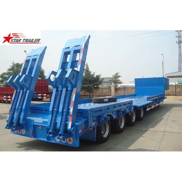 Quality 4 Axles Hidden Tires Pipe Transport Trailer Overheight Equipment Transporting wholesale