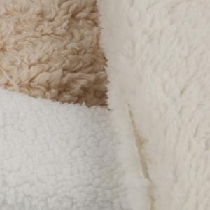 Tricot Knitted 100% Polyester BROG Sherpa Faux Lamb Fur Fabric for Garments