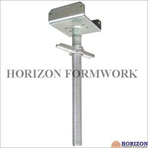 Tubular Scaffold Screw Jack , High Tensile Steel Adjusting Scaffolding Heights