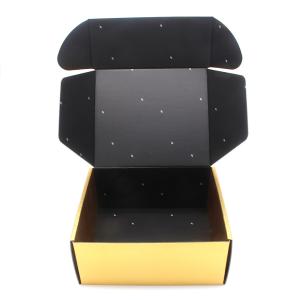 Custom printing Corrugated cardboard black and gold shipping box rose gold boxes