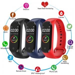 Cheap M4 Smart Wristband Watch Heart Rate Monitor Bracelet With Long Batter Smart Wearable Devices  Blood Pressure Measurement for sale