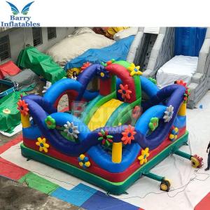 Cheap Tarpaulin Inflatable Bouncy Castle Children Flower Vegetable Inflatable Funcity Playground for sale