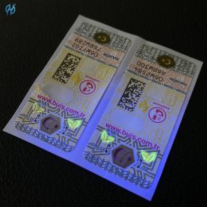 Cheap Anti-counterfeit Tax Stamp Duty with Invisible UV Surface Finishing for sale
