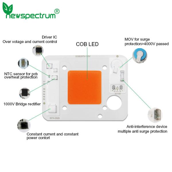 Quality AC110V 50W LED Chip Pink ODM LED Module COB With Driver On Board wholesale