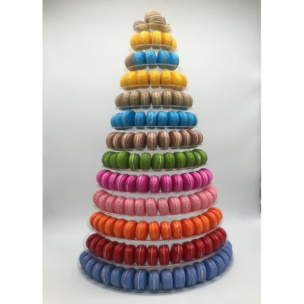 4-Layer Smaller Macaron Tower Plastic Material And PVC Type Stand