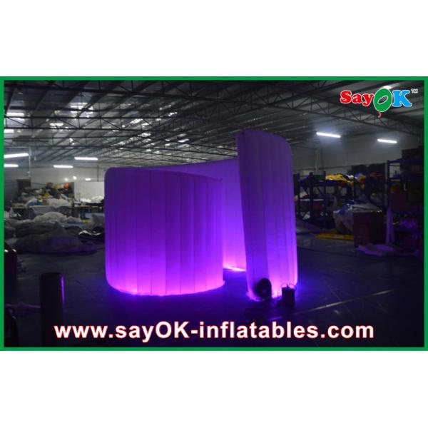 Advertising Booth Displays Blue Inflatable Advertising Led Spiral Party Event Photo Booth Green Colourful Tent
