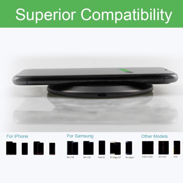 Quality iPhone 8 X XR Induction Mobile Phone Charger Plate Grey Black Qi Certified Zinc Alloy wholesale