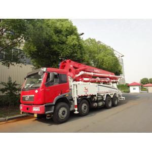 China RHD 37m 8x4 FAW 380HP Concrete Pump Trucks with LNG engine on sale