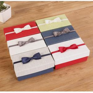 Cosmetic / Perfume Corrugated Paper Box Handmade With Bow Decoration