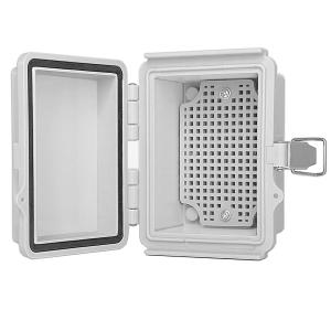 Watertight Hinged Plastic Enclosures Abrasion Resistant Light Gray Finish