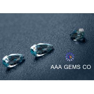 VVS1 Synthetic Blue Pear Shaped Moissanite Loose Diamond RI 2.65 - 2.69