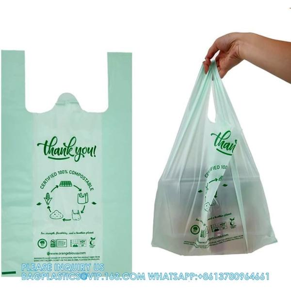 Compost Handle Trash Bags, 4-5 Gallon, Extra Thick 0.78 Mils, Wastebasket Liners Bags For Kitchen Bathroom Office