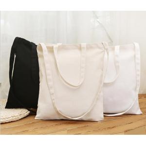 Promotional Cotton Canvas Shopping Tote Recyclable With Custom Printed Slogan