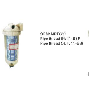 Stable Hydraulic Oil Filter Assembly  MDF250 Pipe Thread IN 1-BSP Pipe  Thread OUT 1-BSP