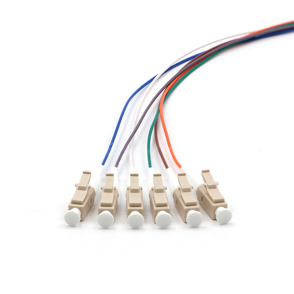 LC UPC 6 Cores PVC Bundle Fan Out Fiber Optic Cable Multimode OM1 Orange Jacket