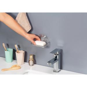China Plastic Soap Dish Holder Self Adhesive Soap Dish Wall Mounted, Bar Soap Sponge Holder for Shower, Bathroom, Tub on sale