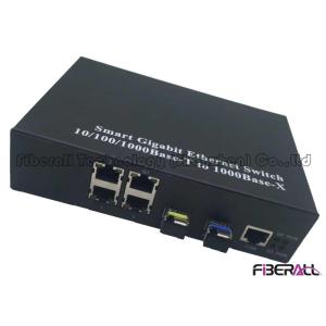 China 10/100/1000Base-T Fiber Ethernet Switch For Looped Network With 2 SFP 4 LAN Ports on sale