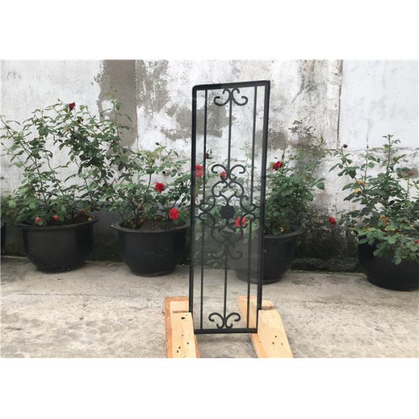 Quality Square Top Eyebrow Wrought Iron Glass Galvanized Steel Anti Rusting wholesale