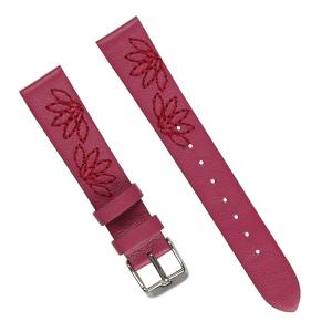 Cheap Retro Women Leather Watch Strap , 24mm Embroidered Watch Band for sale