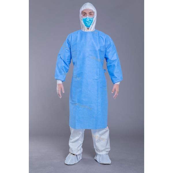 Quality EO Sterilized SMMS Fabric Surgical Disposable Gowns With Knitted Cuff wholesale