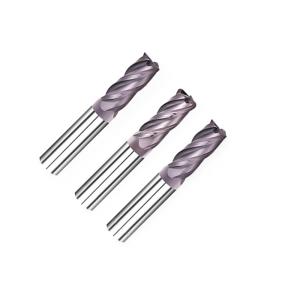 HRC50° Corner Radius 4 Flutes Tungsten Carbide General Processing End Mills