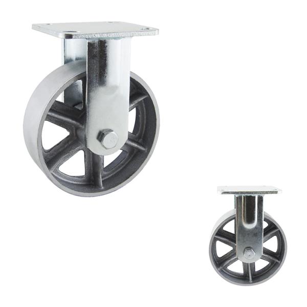ISO9001 Flat Tread Swivel Plate 6 Inch Swivel Castor Wheels For Dolly