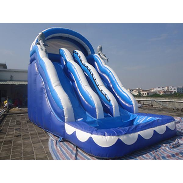 Customized Durable Outdoor PVC Inflatable Water Slide 0.55 mm PVC Tarpaulin