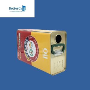 Square Metal Olive Oil Tin Can Customized Rectangular 1 Gallon Palm Oil Can