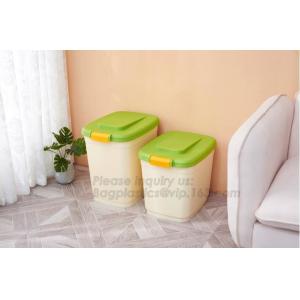 Airtight Pet Food Storage Container Combo with Scoop Treat Box for Dog Cat Bird