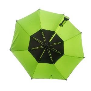 Large Colored Fiberglass Double Canopy Umbrella Inside With Black Net And Rubber