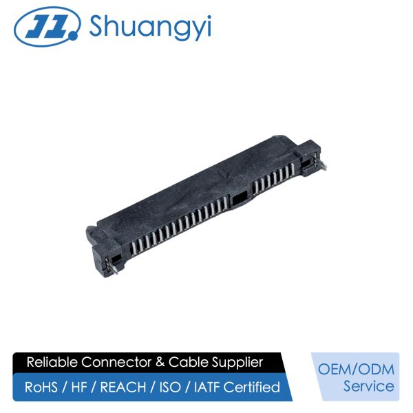 Quality SATA 22P Female Connector | Pin SMT PCB Terminal Connector | G/F Gold-Plated Electrical Signal Female Connector for Server, Automotive, Wire Cable Applications wholesale