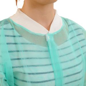 Cheap Water Resistant Disposable Lab Aprons With Knitted Cuff Anti Bacteria for sale