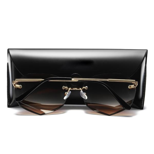 BSCI Oversized Shades Female Trendy UV400 Rimless Designer Sunglasses