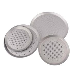 Rk Bakeware China-Hard Coat Perforated Thin Crust Round Pizza Tray