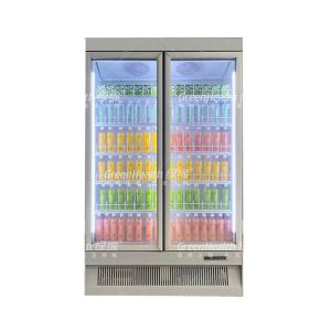 Supermarket Upright Display Visicooler Beverage Cold Drink Chiller With Self Closing Function