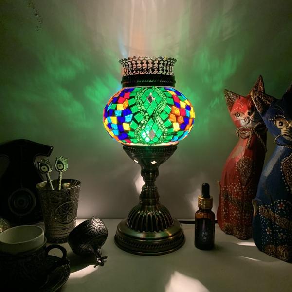 Turkish mosaic aroma table Lamp vintage art deco Handcrafted Moroccan Table Lamp(WH-VTB-10)