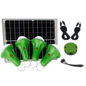 China Led Light Solar Power Kit Solar Panel Charge Home Lighting System Power Indoor Kit With 4 Lamps on sale