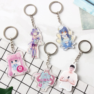 Custom PVC Key Chain Blank Anime Charms Acrylic Keyring Promotion Gift