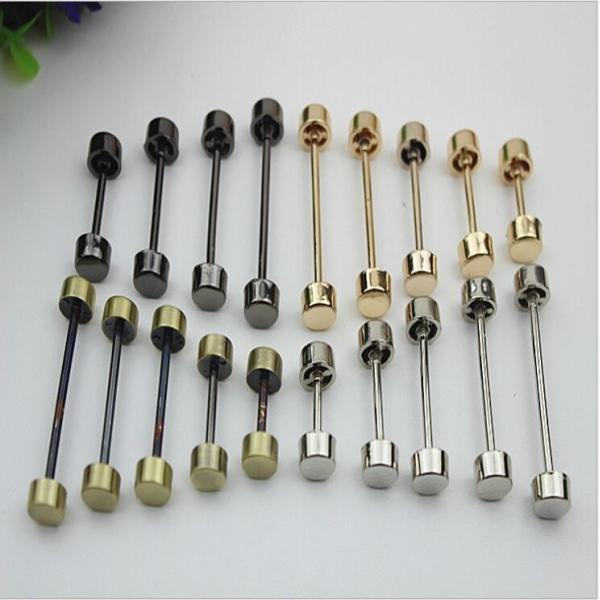 DIY bag accessories all kinds of size gunmetal color metal light gold dumbbell