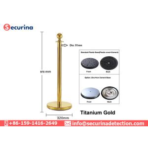 Stainless Steel Security Bollards Crowd Control With Velvet Rope Stanchions