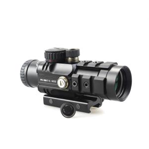 155mm Length Prismatic Scope Hunting 4x32 with Red Laser and Mini Red Dot