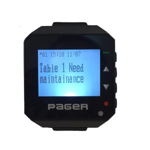 Customize alphanumeric wireless wrist watch pager and call bell button for guest