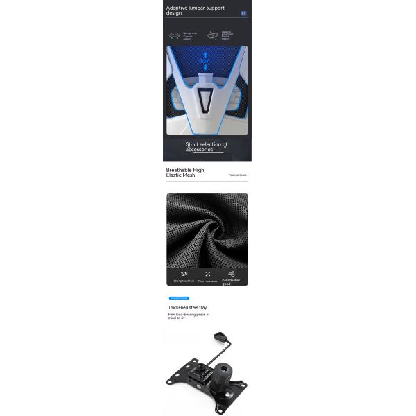 Home Office Gaming and Learning Reclining Computer Chair with Adjustable 3D Armrests