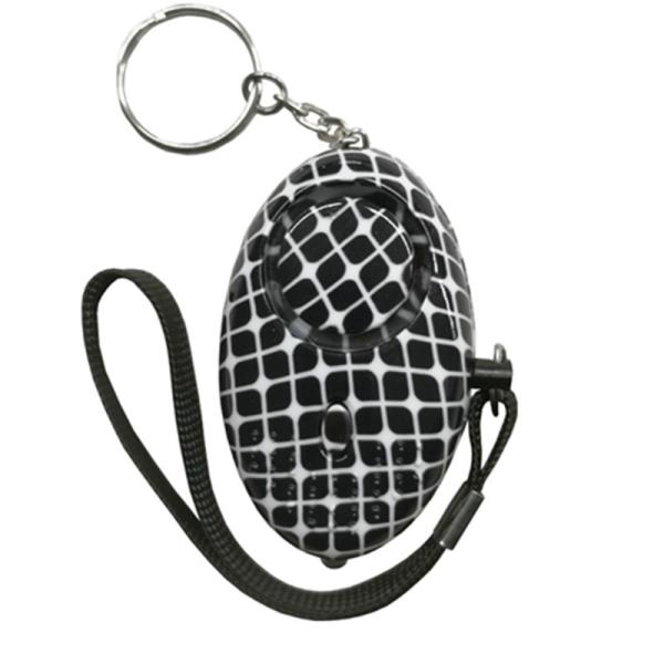 Quality Black Printing Safety Alarm Keychain 130db For Women wholesale