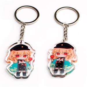 Cheap Manufacturer Pattern Printed Acrylic Keychain Caricatur Cartoon Character Cute Durable Metal Ring Charm Acrylic Keychain for sale