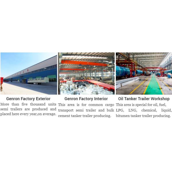 Extendable 3 Axles Genron Semi Truck Flatbed Trailer