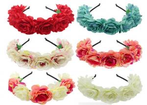 China Korean bride plum hair hoop accessories elastic flower headband ladies hair beach headband wholesale on sale