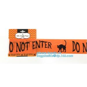 pe no adhesive fright tape halloween Caution Tape yellow warning tape,Custom